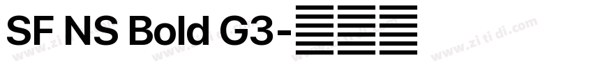 SF NS Bold G3字体转换 SF NS Bold G3字体转换